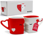 - Coffee Mugs/Kissing Mugs Bridal Pair Gift Set for Valentine/Weddings/Birthday/Anniversary with Gift Box (Red)