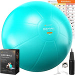 Exercise Ball Yoga Ball Chair for Fitness, Stability, Pilates, Pregnancy, Birthing, Therapy or Workout - 55Cm / 65Cm / 75Cm Extra Thick, Anti-Burst & Non-Slip, Gym Quality Balance Ball - Pump & Guide
