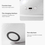 Humidifier, 2 in 1 Moon Night Light & Humidifiers with USB Powered, White, Warm White, Yellow 3D LED Moon Light with Stand, 200Ml