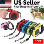16.5FT Automatic Retractable Dog Leash Pet Collar Automatic Walking Lead Free US